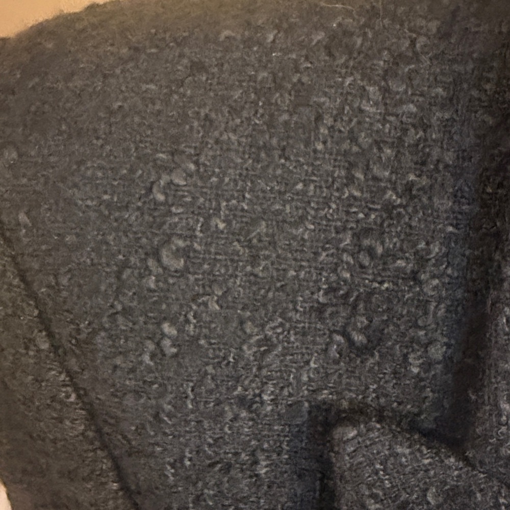 Zara Black Textured Double-Breasted Blazer with gold  Buttons - Picture 3 of 9